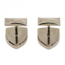 S.T. Dupont White Knight Limited Edition Lacquer & Palladium Finish Cufflinks 