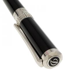 S.T. Dupont  Audrey Hepburn Limited Edition Black Lacquer Palladium Finish Fountain Pen With 14k Gold Nib M