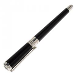 S.T. Dupont  Audrey Hepburn Limited Edition Black Lacquer Palladium Finish Fountain Pen With 14k Gold Nib M