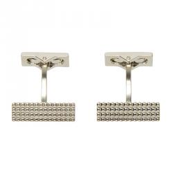 S.T. Dupont Square Diamond Head Collection Rectangular Palladium Plated Men's Cufflinks