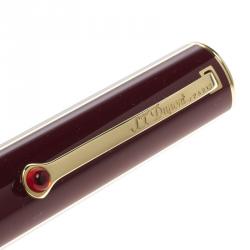 S.T. Dupont Red Lacquer and Yellow Gold Plated Rollerball Pen