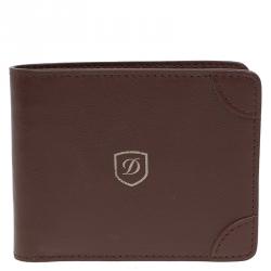S.T. Dupont Brown Leather Bi Fold Wallet