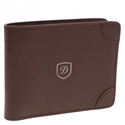 S.T. Dupont Brown Leather Bi Fold Wallet