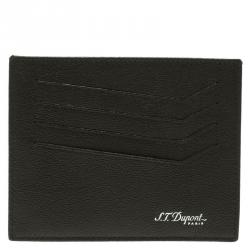 S.T. Dupont Black Leather Card Holder 4CC