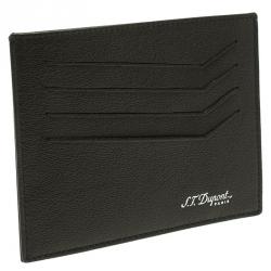 S.T. Dupont Black Leather Card Holder 4CC