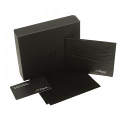 S.T. Dupont Black Leather Card Holder 4CC