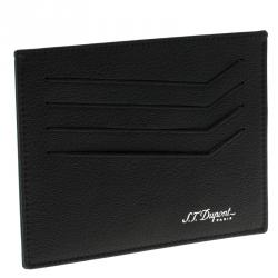S.T. Dupont Black Leather Card Holder 4CC