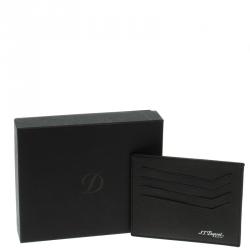 S.T. Dupont Black Leather Card Holder 4CC