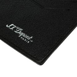 S.T. Dupont Black Leather Card Holder 4CC