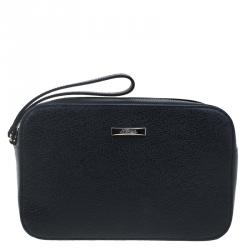 St Dupont Black Leather Pouch