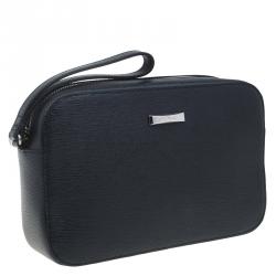 St Dupont Black Leather Pouch