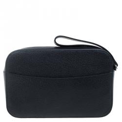 St Dupont Black Leather Pouch