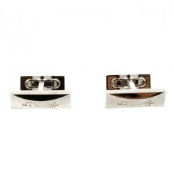 S.T. Dupont Logo Palladium Finish Men's Cufflinks