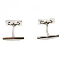 S.T. Dupont Logo Palladium Finish Men's Cufflinks