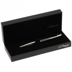 Pre Owned S.T. Dupont Silver and Black Palladium Finish Classic Ballpoint Pen