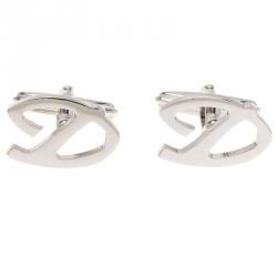 S.T. Dupont D Logo Silver Tone Classic Men's Cufflinks