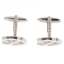 S.T. Dupont D Logo Silver Tone Classic Men's Cufflinks