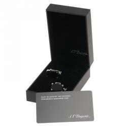Pre Owned S.T. Dupont Black Mallette Silver Tone Classic Men's Cufflinks