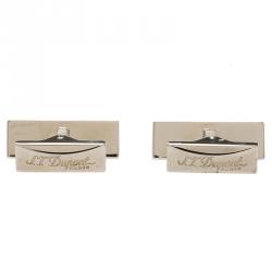 S.T. Dupont Logo Palladium Finish Men's Cufflinks
