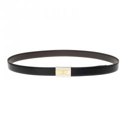 S.T. Dupont Line D Leather Reversible Belt 30mm Black/Brown