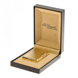 S.T. Dupont Fancy Textured Gold-Plated Classic Lighter