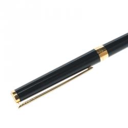 S.T. Dupont Navy Blue Lacquer Gold Plated Ballpoint Pen