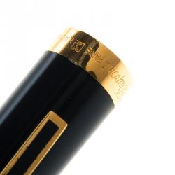 S.T. Dupont Navy Blue Lacquer Gold Plated Ballpoint Pen