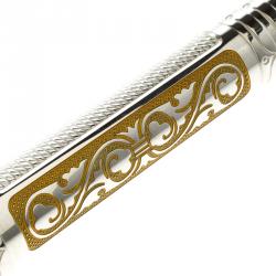 S.T.Dupont White Knight Limited Edition President Fountain Pen, with 18k Gold Nib