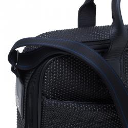 S.T. Dupont Black Textured Leather Laptop Bag w/ Battery Pouch