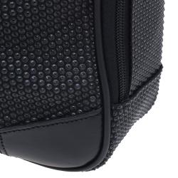 S.T. Dupont Black Textured Leather Laptop Bag w/ Battery Pouch