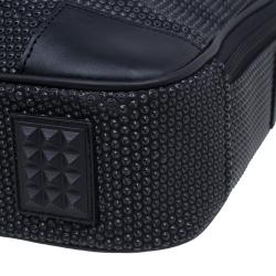 S.T. Dupont Black Textured Leather Laptop Bag w/ Battery Pouch