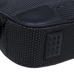 S.T. Dupont Black Textured Leather Laptop Bag w/ Battery Pouch