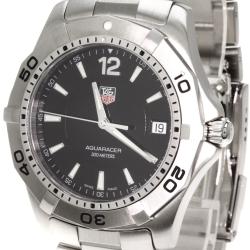 Tag Heuer Black Stainless Steel Aquaracer Men's Wristwatch 40MM