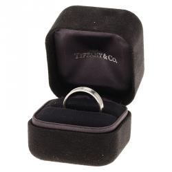 Pre Owned Tiffany & Co. Five Row Men Platinum Wedding Band Size 59