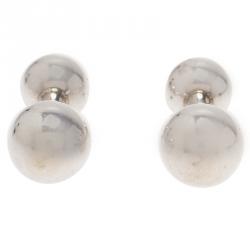 Pre Owned Tiffany & Co. Silver Barbell Men's Cufflinks