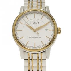 Tissot White Gold-Plated Stainless Steel Carson Men's Wristwatch 40MM