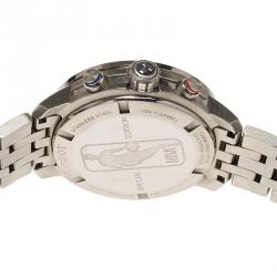 Tissot White Stainless Steel PRC200 Chronograph NBA Special Edition Mens Wristwatch 41MM