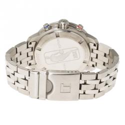 Tissot White Stainless Steel PRC200 Chronograph NBA Special Edition Mens Wristwatch 41MM