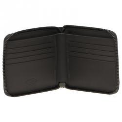 Tod's Two Tone Leather Zip-Around Compact Wallet 