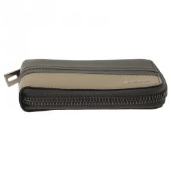 Tod's Two Tone Leather Zip-Around Compact Wallet 