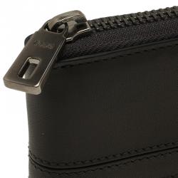 Tod's Two Tone Leather Zip-Around Compact Wallet 