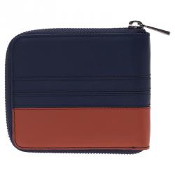 Tod's Two Tone Leather Zip-Around Compact Wallet 
