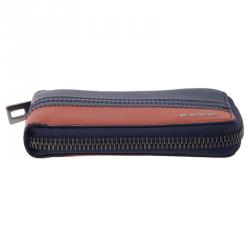 Tod's Two Tone Leather Zip-Around Compact Wallet 