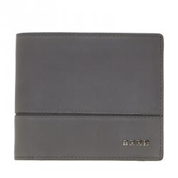 Tod's Grey Leather Compact Bifold  Wallet 