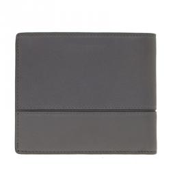 Tod's Grey Leather Compact Bifold  Wallet 