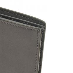 Tod's Grey Leather Compact Bifold  Wallet 