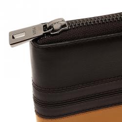 Tod's Two Tone Leather Zip Around Wallet 