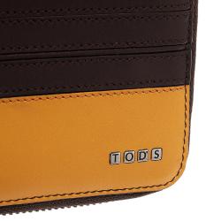 Tod's Two Tone Leather Zip Around Wallet 