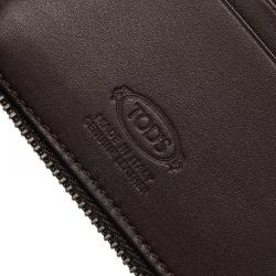 Tod's Two Tone Leather Zip Around Wallet 