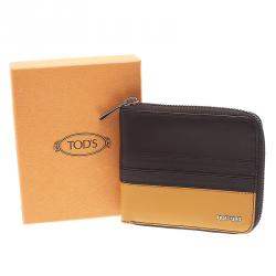 Tod's Two Tone Leather Zip Around Wallet 